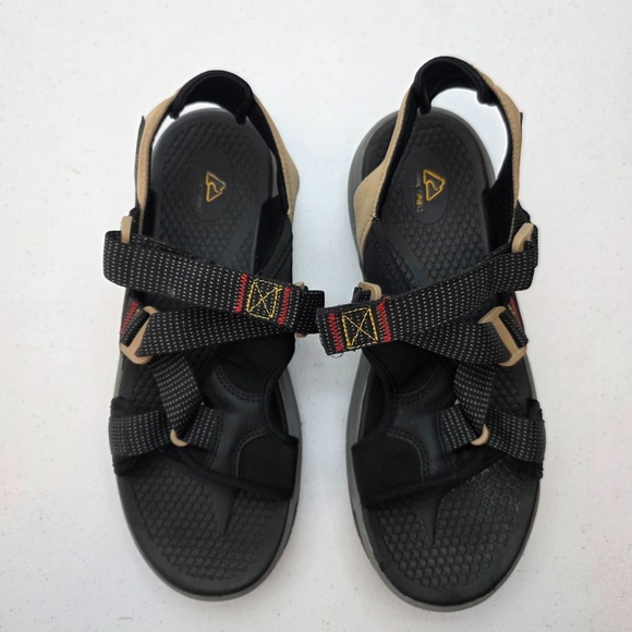 Ozark Trail Mens Hiking Sandals Black Tan Outdoor Strappy Athletic Size 10 - Picture 2 of 7